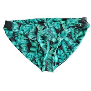 Fused Hawaii Hapuna Tropical State Of Mind Green Black Bikini Bottom Women Sz M